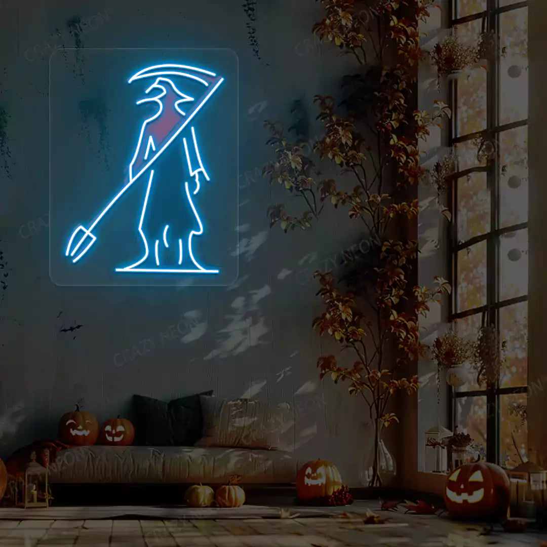Plague Doctor Neon Artwork | Iceblue
