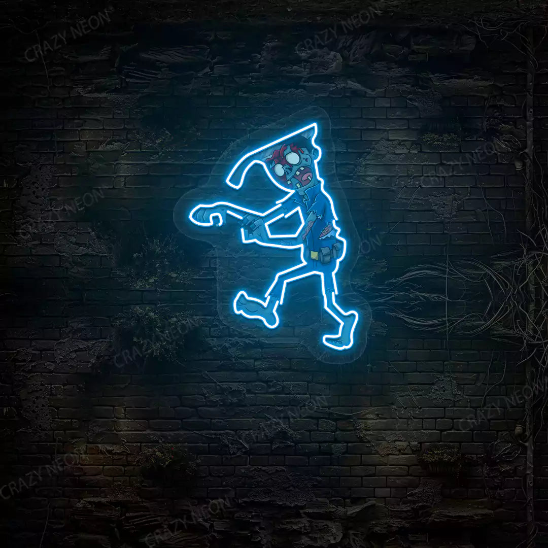 Zombie Walker Neon Artwork | Iceblue