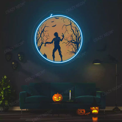 Walking corpse Neon Artwork | Iceblue