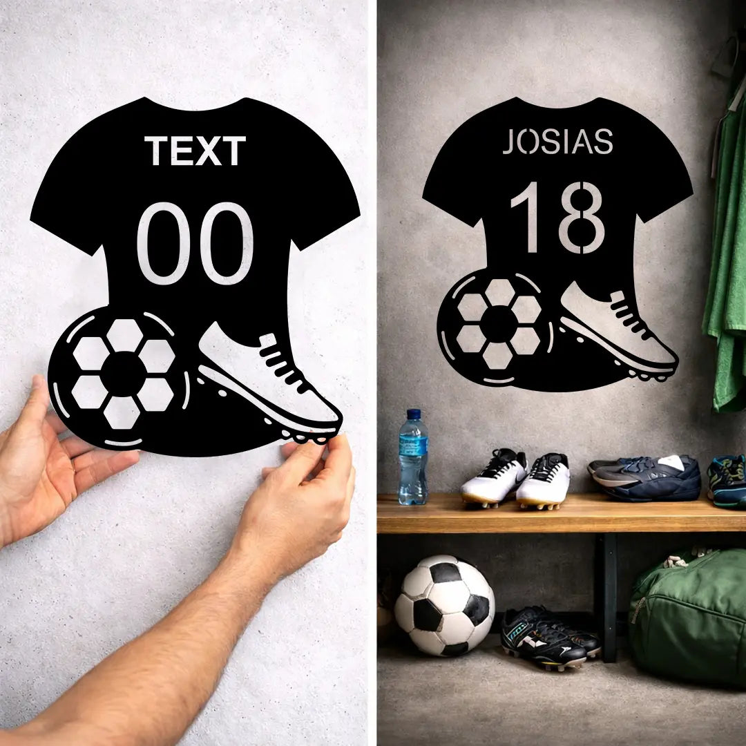 Personalized Soccer Jersey Monogram Metal Sign