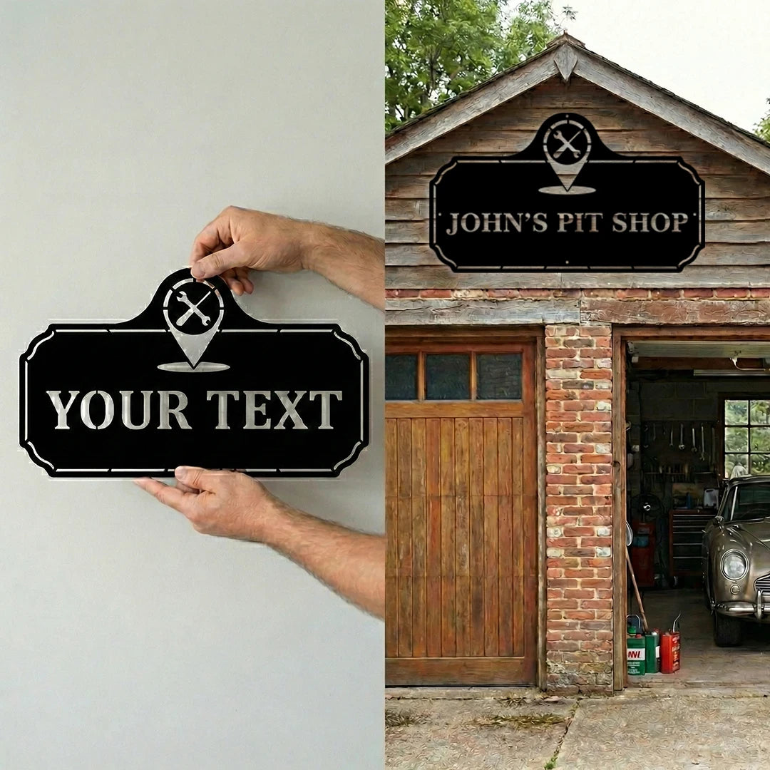 Custom Garage Name Metal Sign