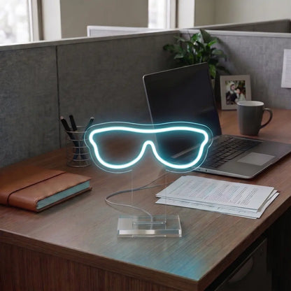 Urban Sunglasses Mini Neon Sign in Iceblue color