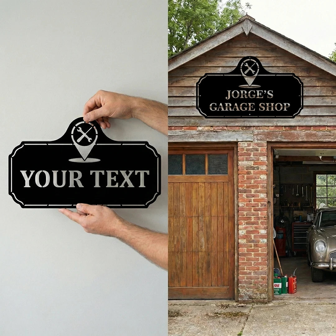 Custom Garage Name Metal Sign