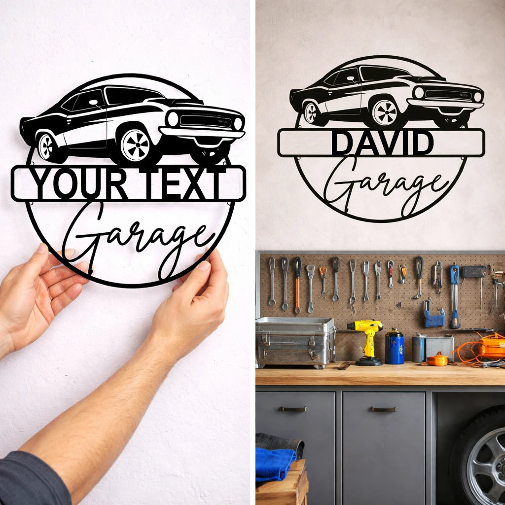 Personalized Metal Garage Sign