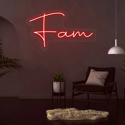 Fam Neon Sign | Red