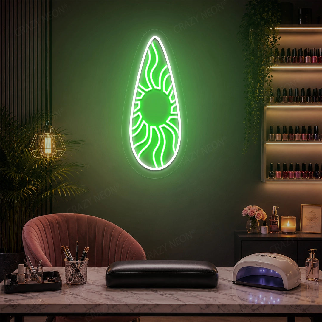 Aura Shine Nail Neon Sign in Green color