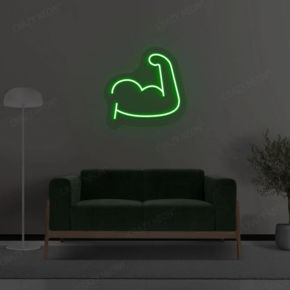 Muscular Hand Neon Sign | Green