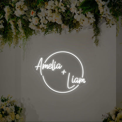 Personalized Wedding Names Neon Sign