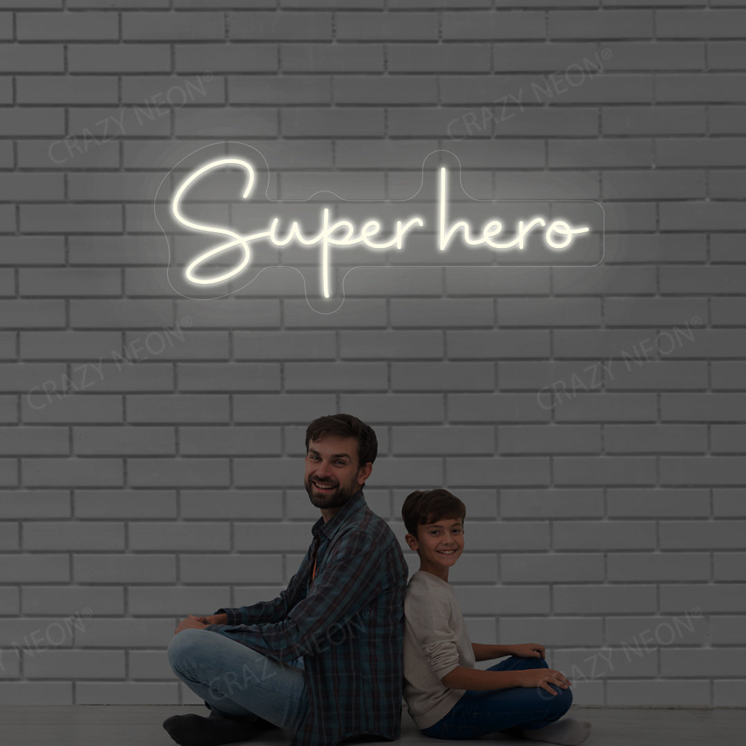 Superhero Neon Sign | Warmwhite