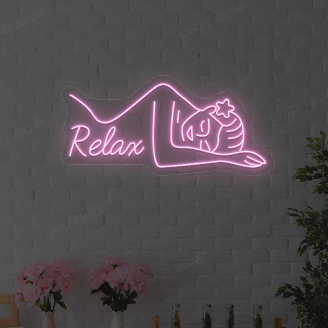 Relax Neon Sign | Pink