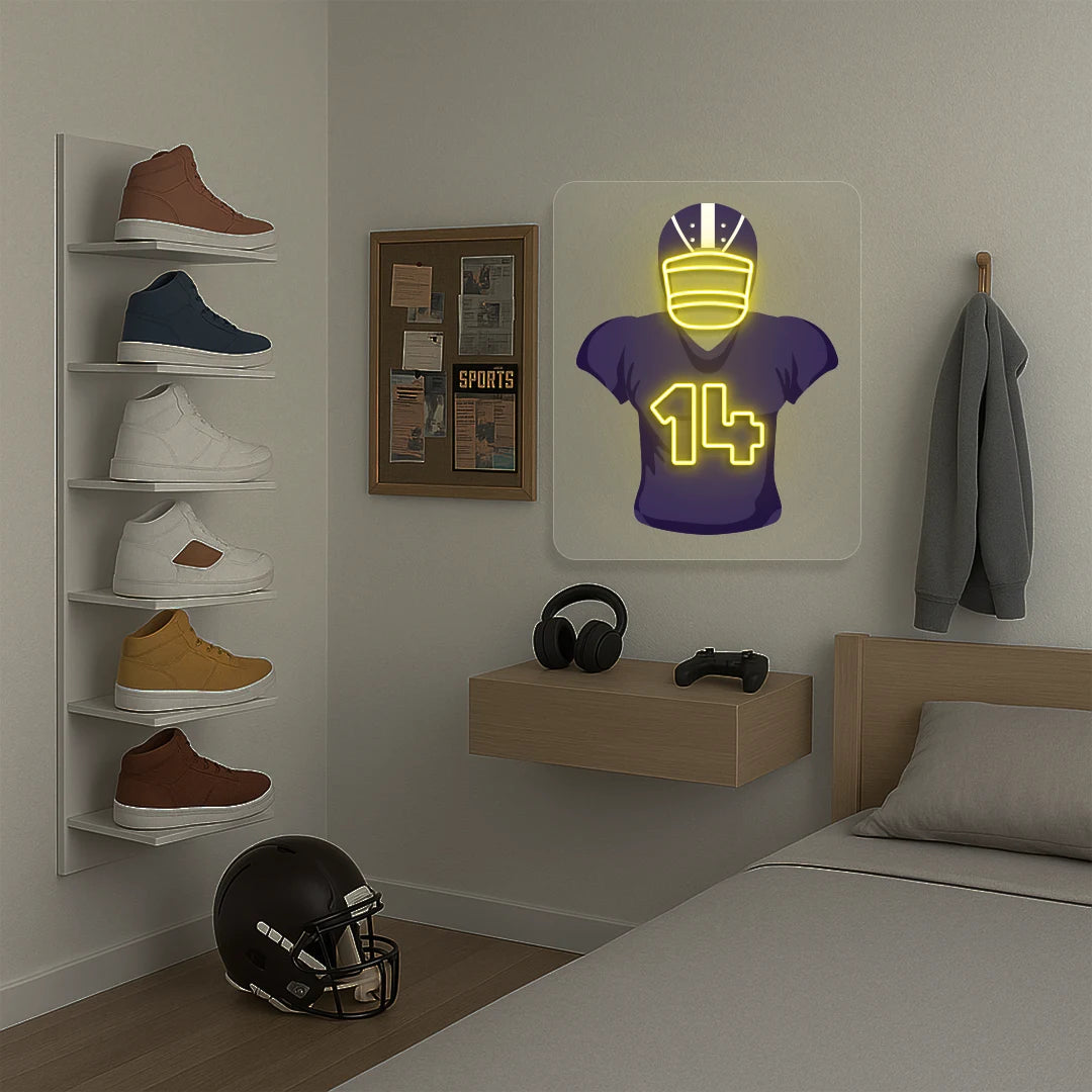 Baltimore Hamilton 14 Jersey Football Neon Artwork