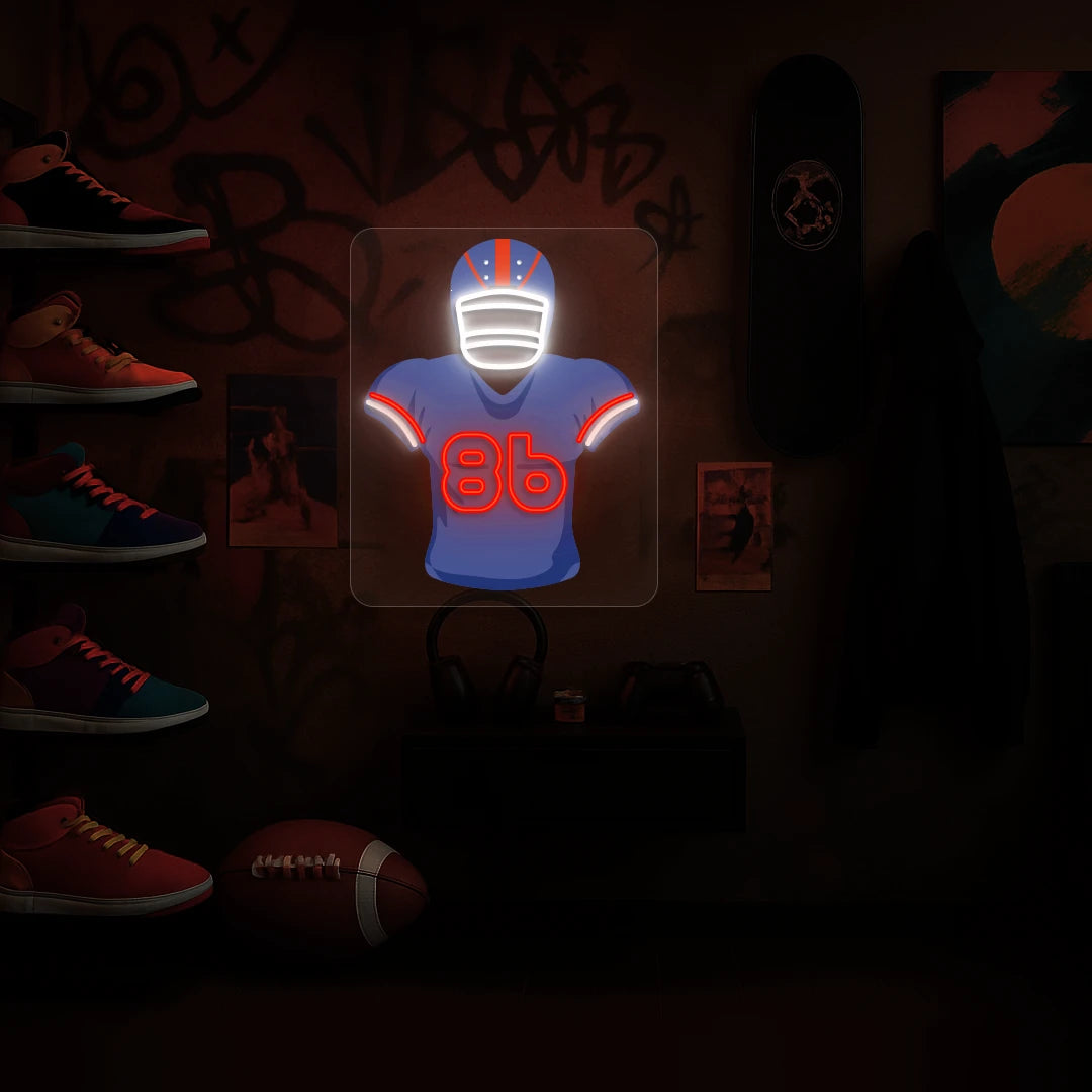 Buffalo Kindcaid 86 Jersey Football Neon Artwork