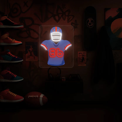 Buffalo Kindcaid 86 Jersey Football Neon Artwork