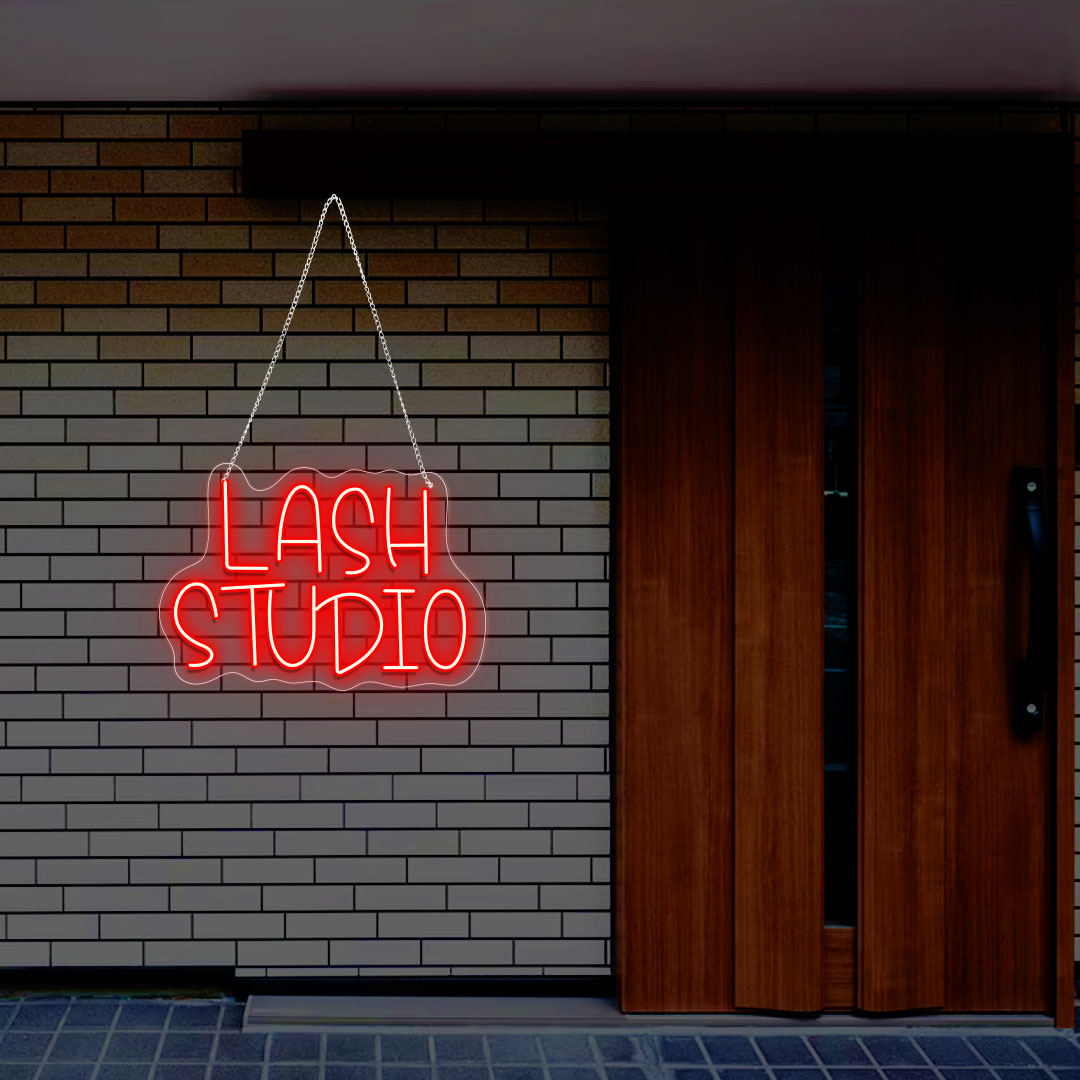 Lash Studio Text Neon Sign | CNUS013010 | Red