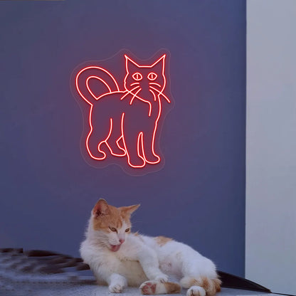Cat Neon Sign | Red
