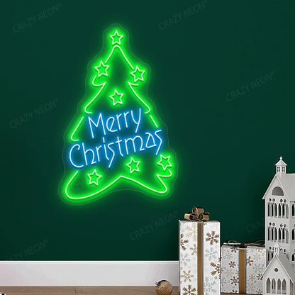 Christmas Tree Neon Sign | Iceblue