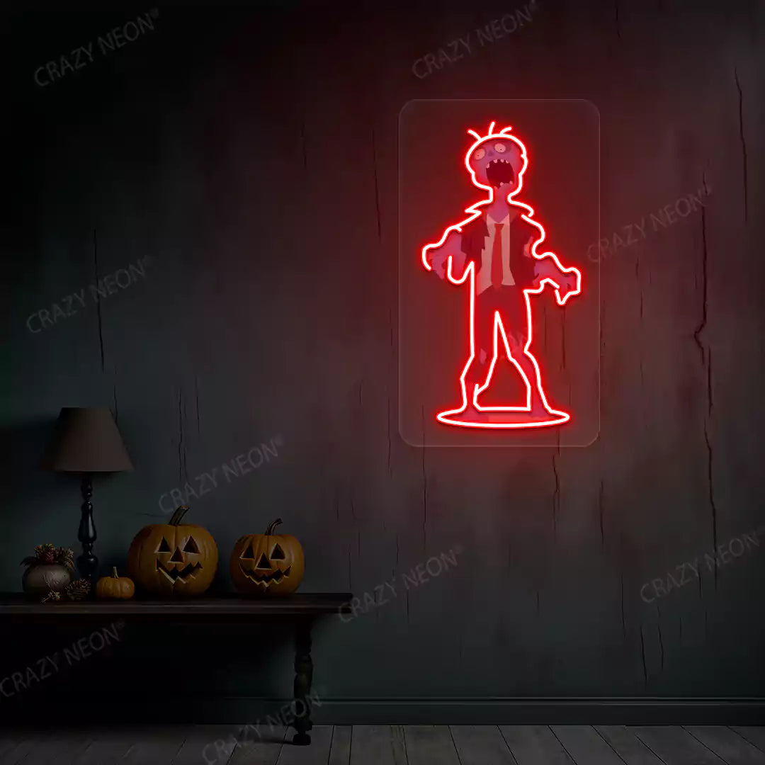 Office Zombie Neon Artwork | Red