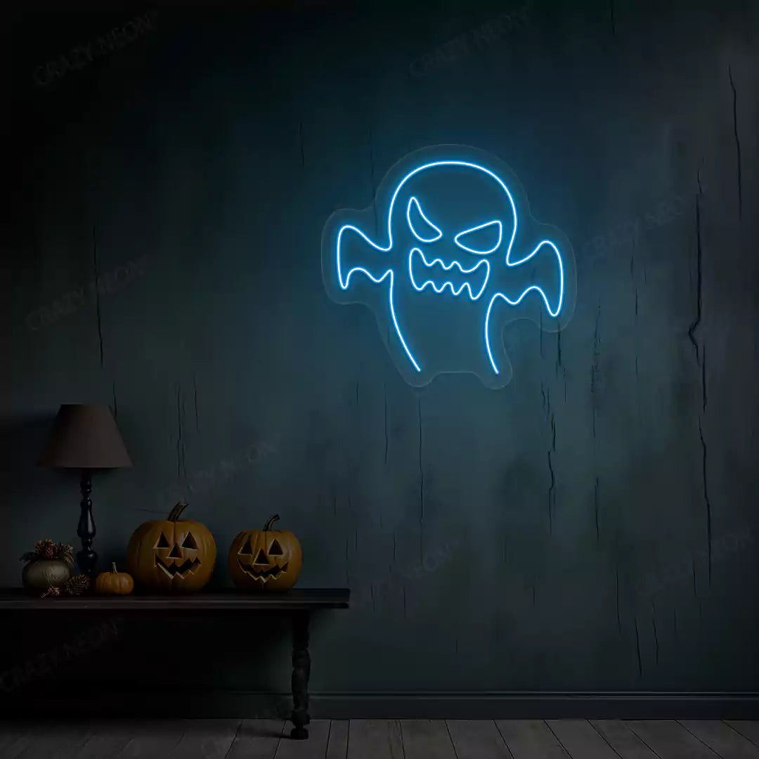 Evil Ghost Neon Sign | Iceblue
