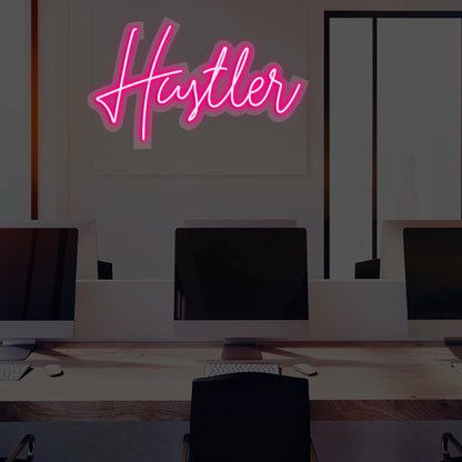 Hustler Neon Sign | Pink