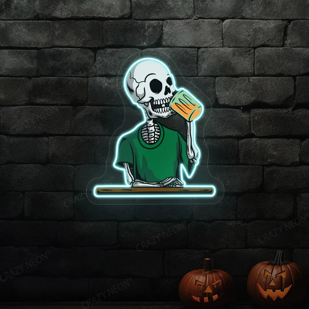 Skeleton Neon Sign | Iceblue