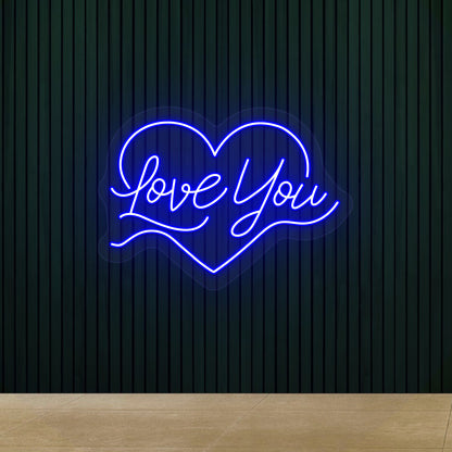 Love You Inside Heart Neon Sign