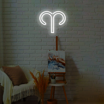 Aries Zodiac Neon Sign | CNUS014002 | White