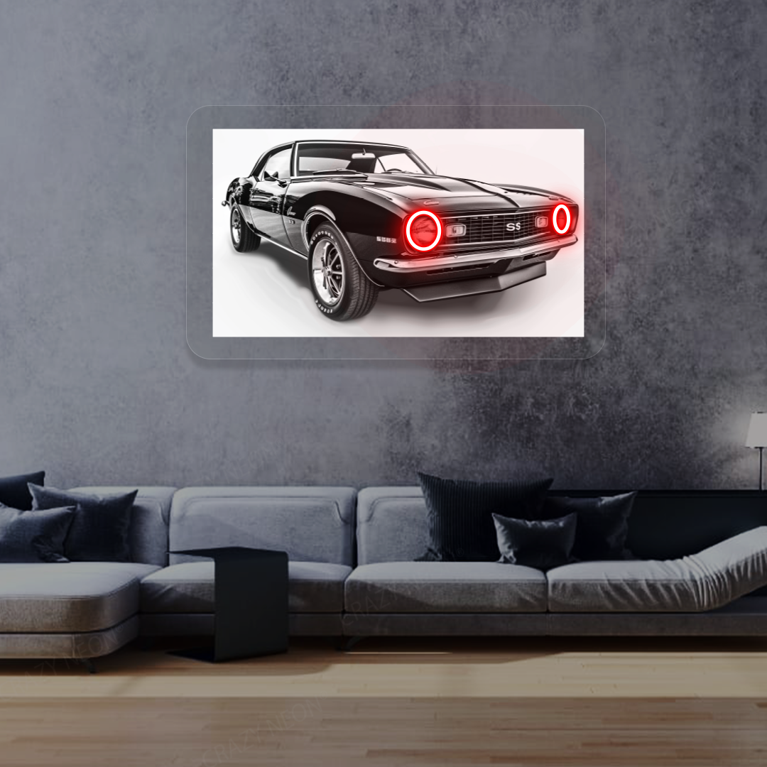 Camaro SS Neon Artwork | Red