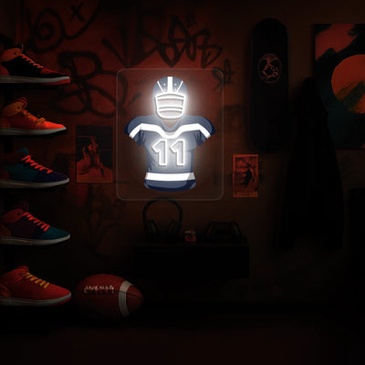 Dallas Parsons 11 Jersey Football Neon Artwork