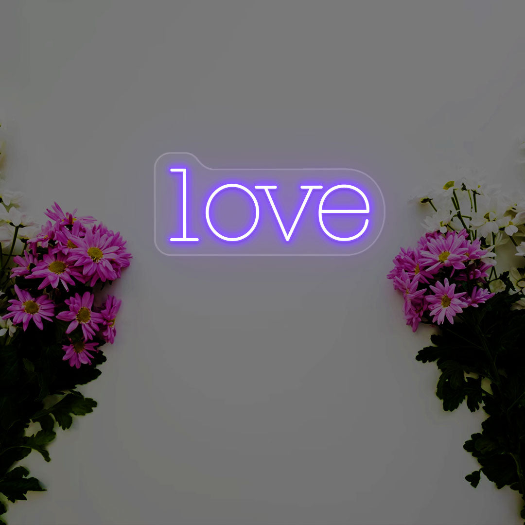 Love Text Neon Sign