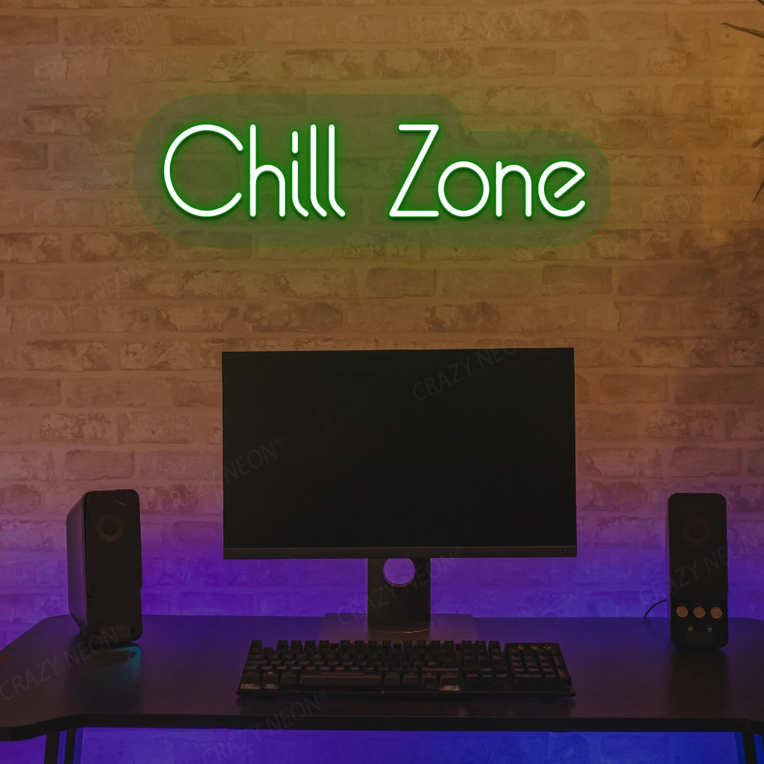 Chill Zone Neon Sign | Green