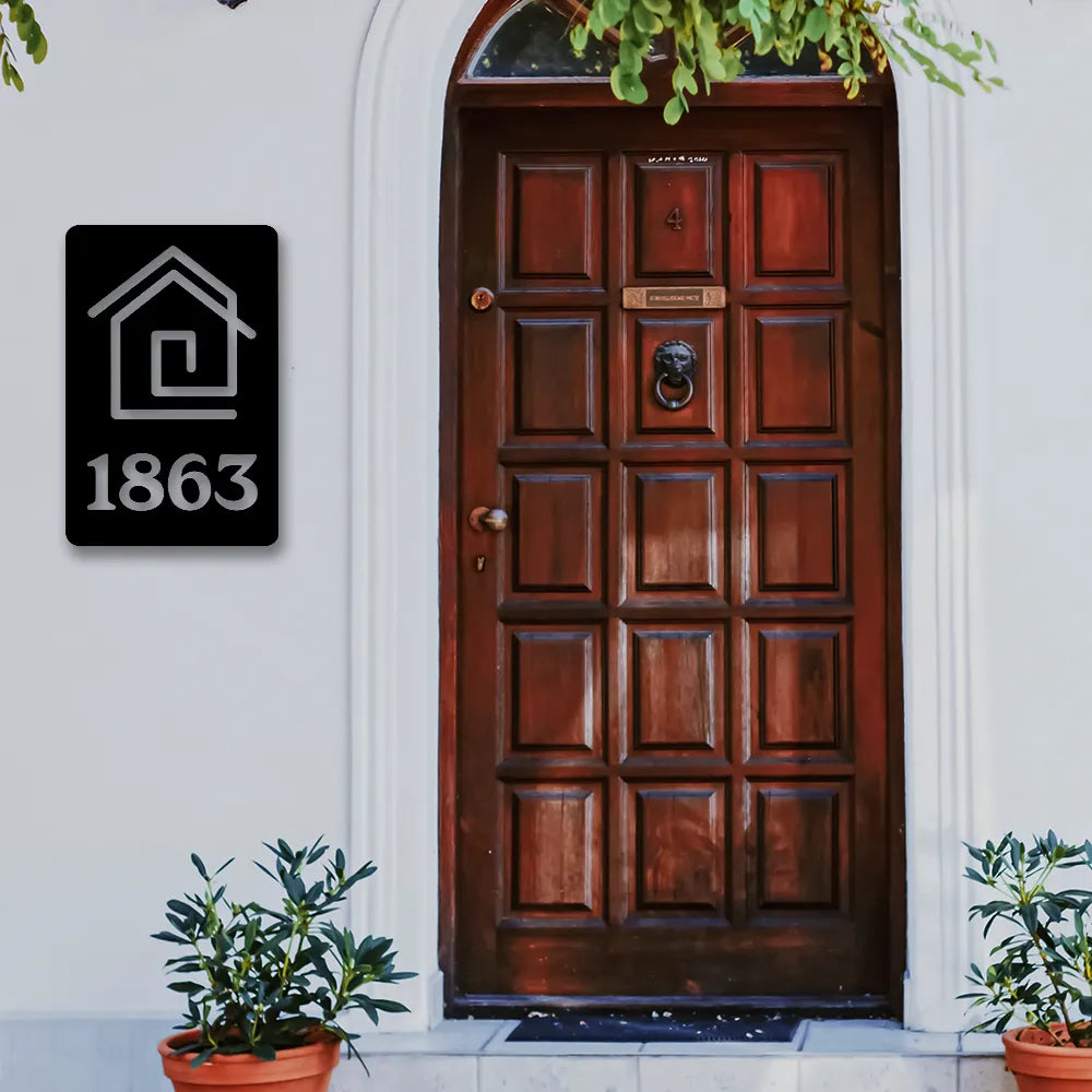 Custom Home Address Plaque Metal Monogram Sign