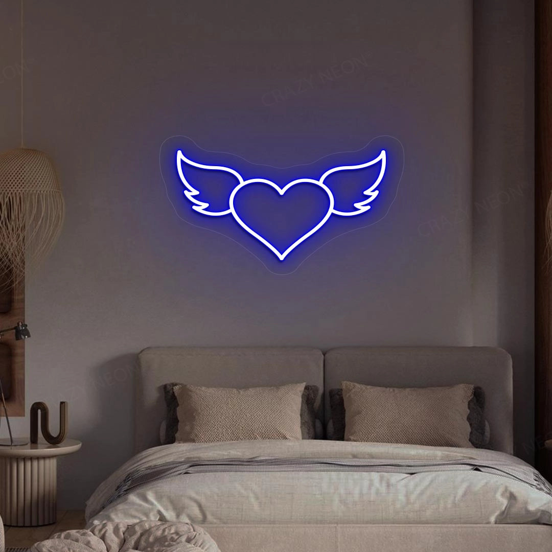 Angel Heart Wings Neon Sign