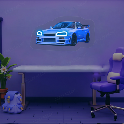 Skyline GT-R Neon Artwork | Iceblue