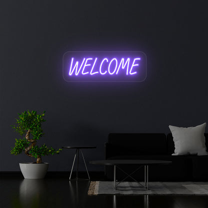 Welcome Neon Sign | Purple