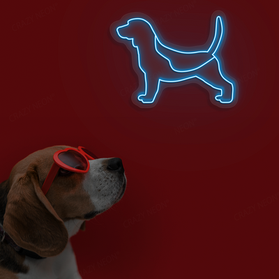 Beagle LED Neon Sign | Blue