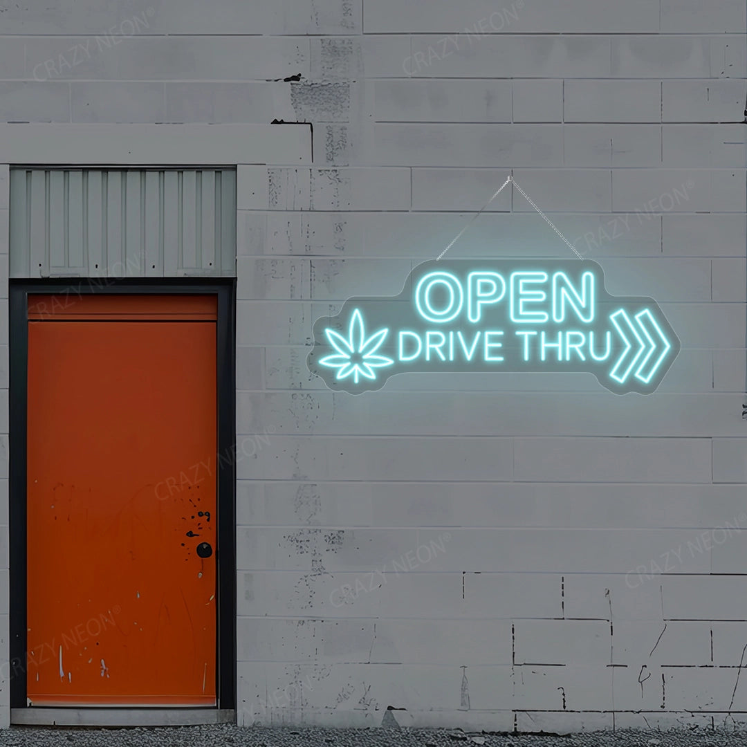 Open Drive Thru Sign | iceblue