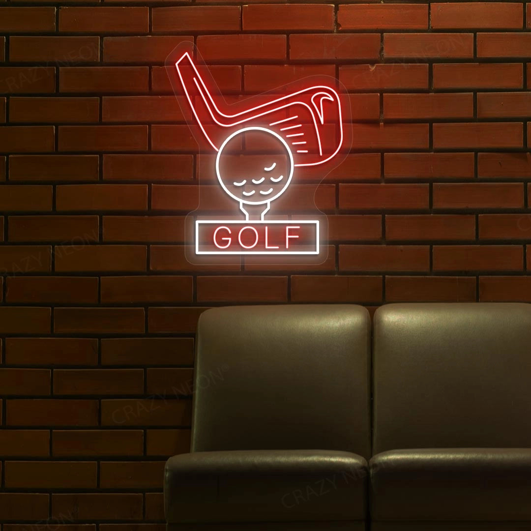 Golf Stick Neon Sign | Red