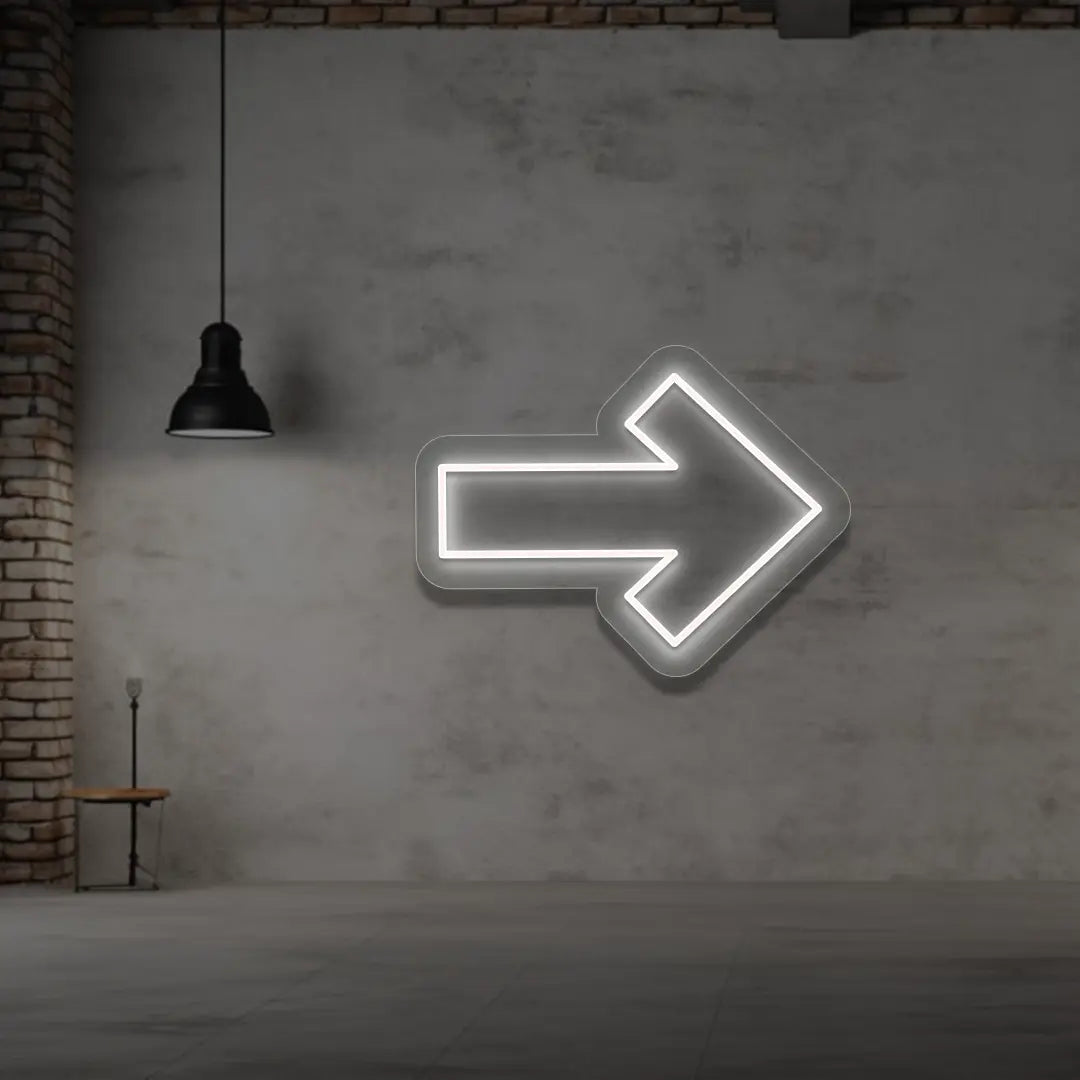 Right Arrow Neon Sign