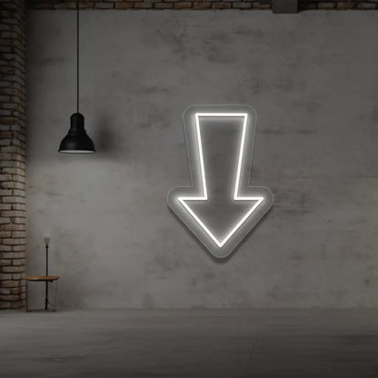 Downward Classic arrow in White color