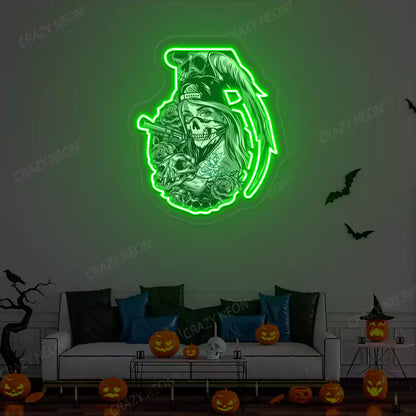 Deadly Diva Grenade Neon Artwork | Green