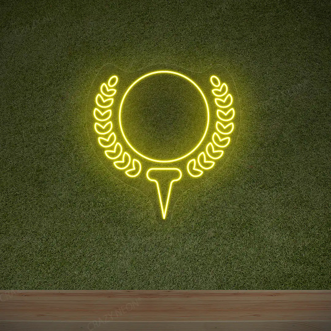 Golf Ball Neon Sign | Yellow