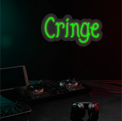 Cringe Neon Sign | Green