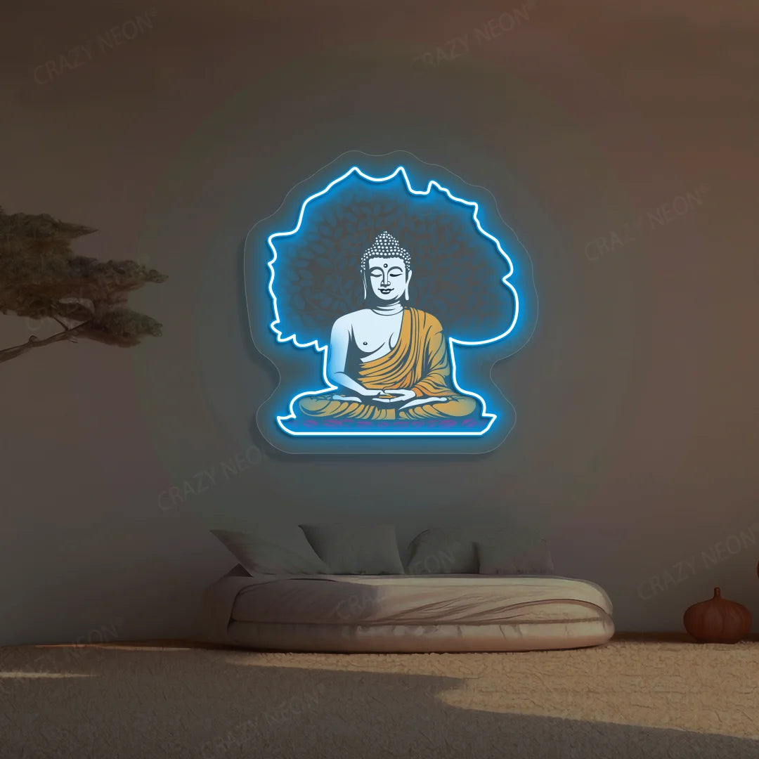 Bodhi Buddha Neon Artwork