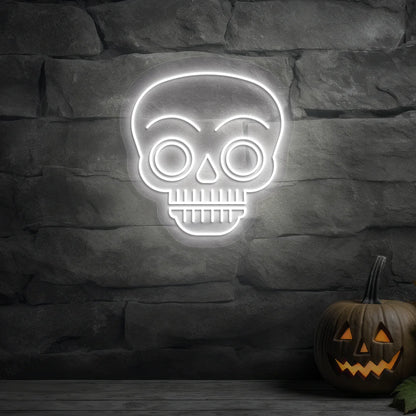 Glow Skull Neon Sign | Warmwhite