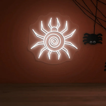 Spiral Spider Neon Sign | warmwhite