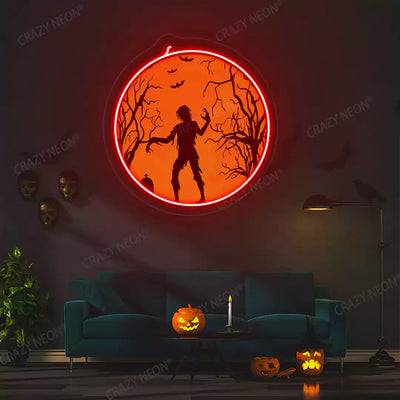 Walking corpse Neon Artwork | Red