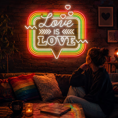 Love is Love Spectrum Neon Sign