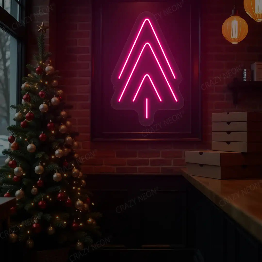 Arrow Tree Neon Sign | Pink