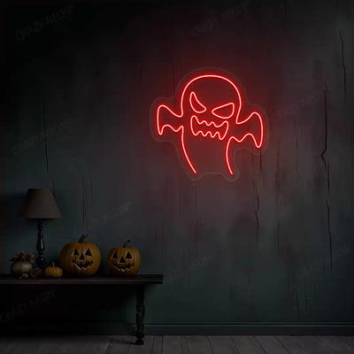 Evil Ghost Neon Sign | Red