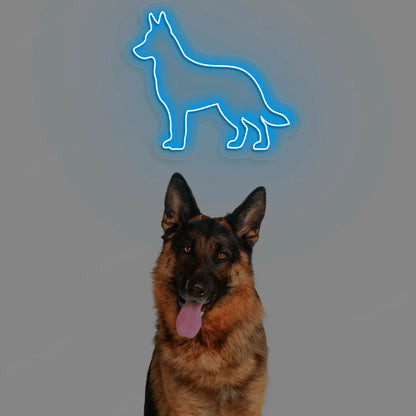 German Shepherd Neon Sign | Iceblue
